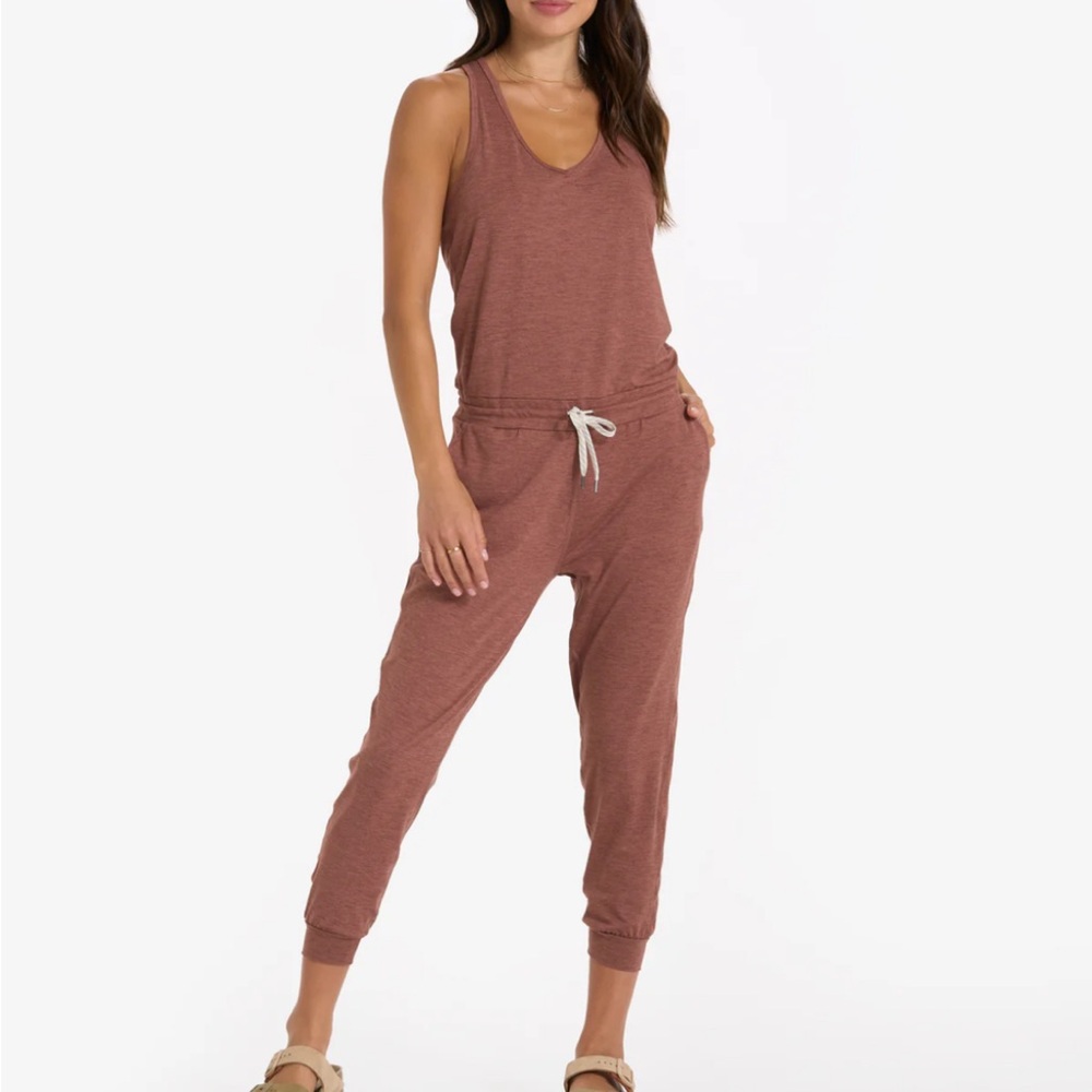 Vuori Lux Jumpsuit in Terracotta Heather